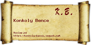 Konkoly Bence névjegykártya
